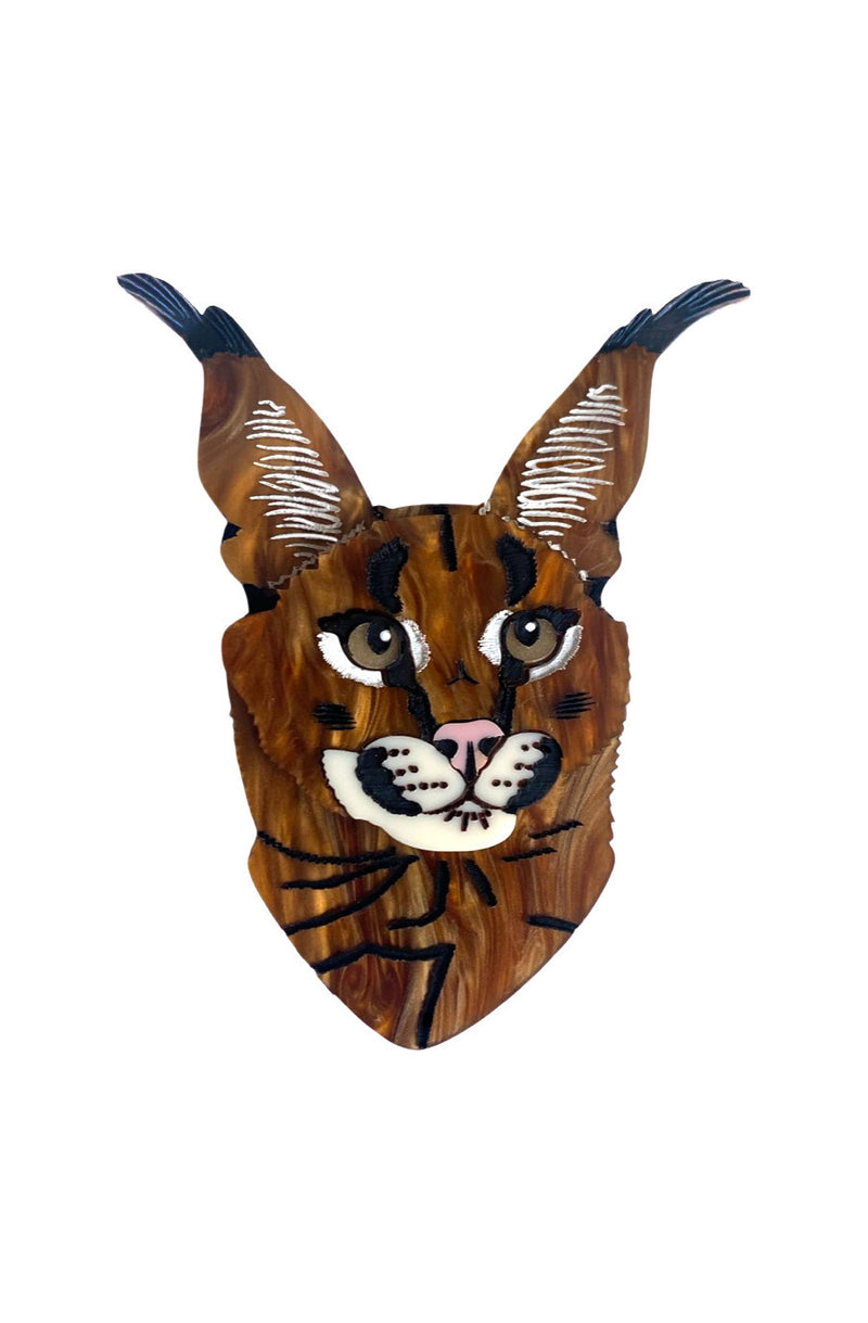 Clive the Caracal Brooch by Daisy Jean