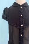 Black Taffy Blouse by Hell Bunny