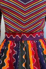 Final Sale Rainbow Wave Jasmine Skirt by Collectif