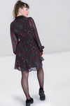 Final Sale Perry Black Heart Mini Dress by Hell Bunny