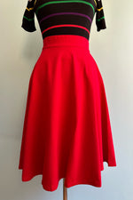 Red Ponte Charlotte Skirt by Retrolicious