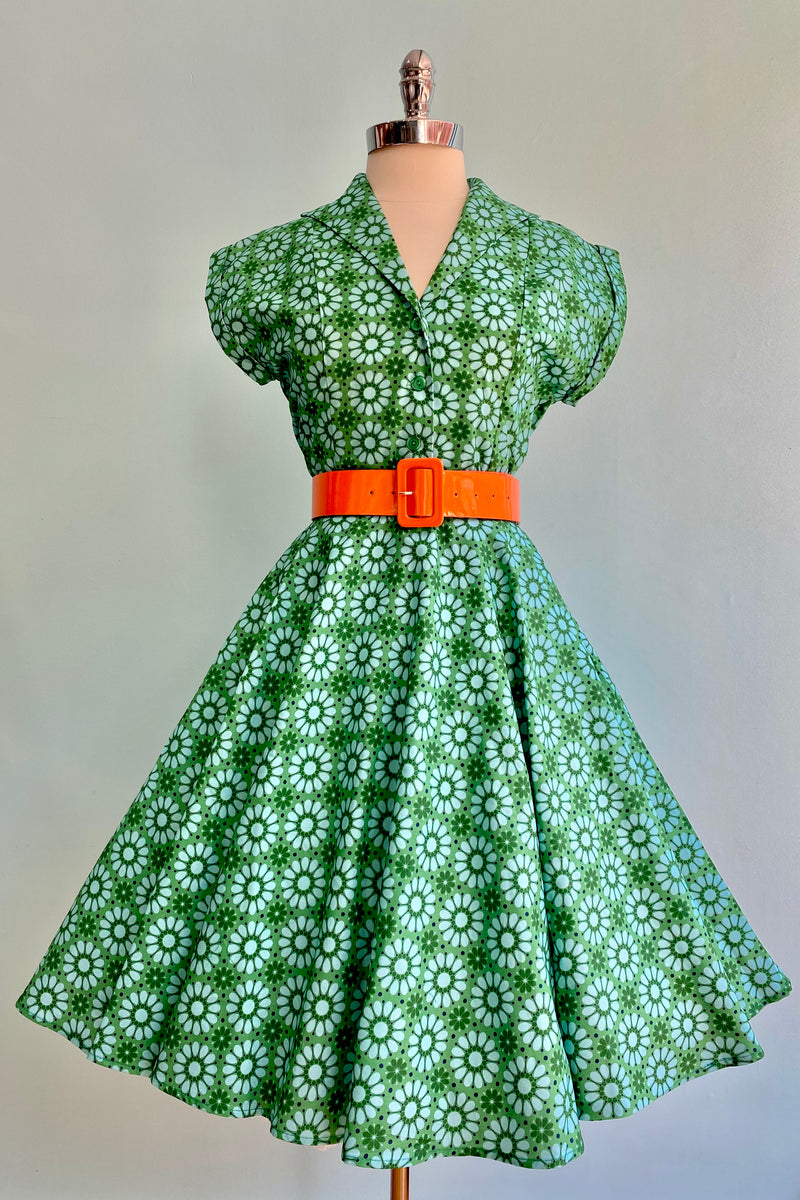 Happy Green Circle Skirt by Heart of Haute