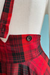 Red and Black Plaid High Waisted Toyin Skirt by Voodoo Vixen