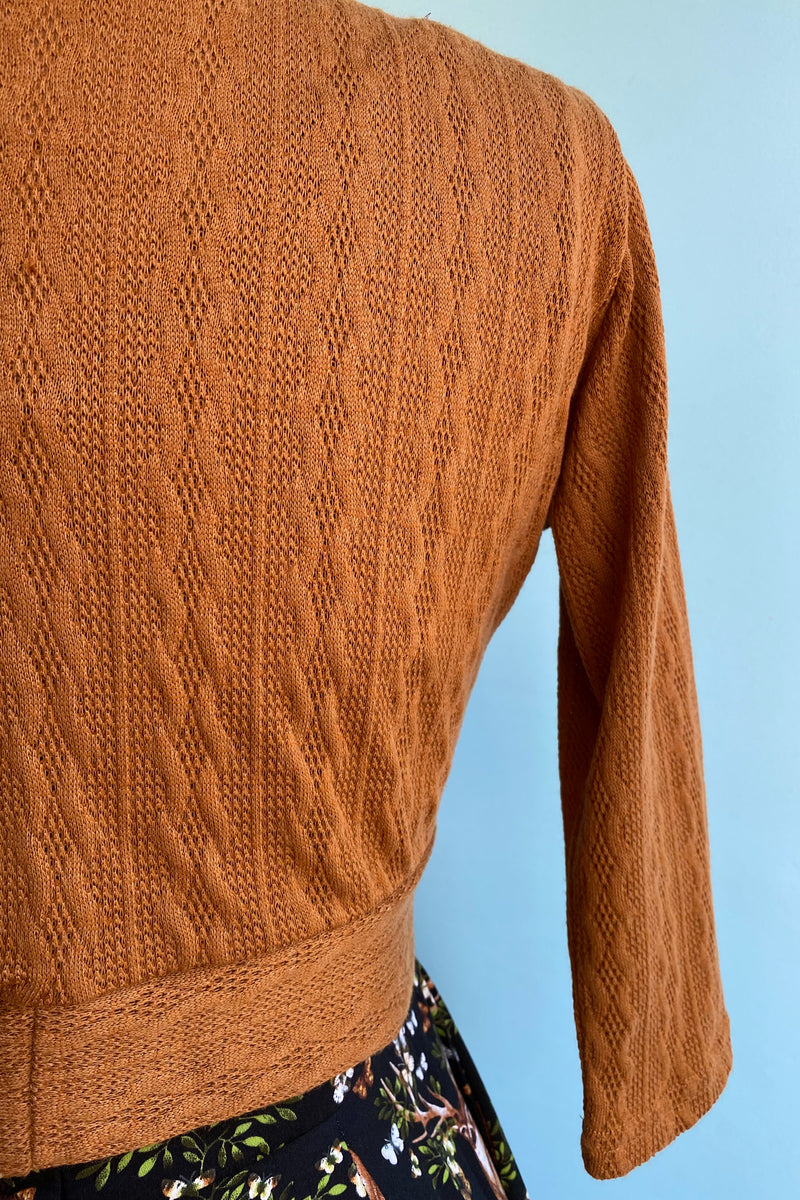 Caramel Cableknit Sweet Sweater by Heart of Haute