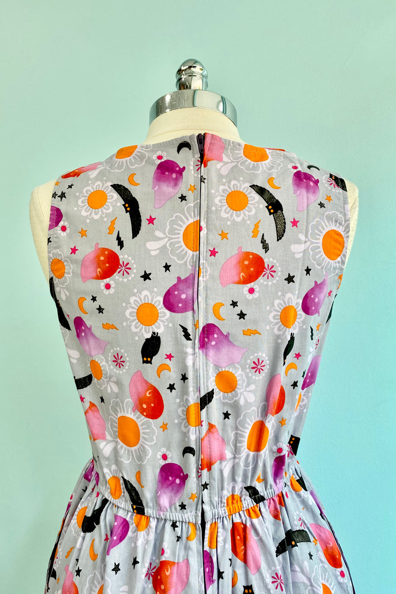 Colorful Ghosts and Owls Vintage Dress by Retrolicious