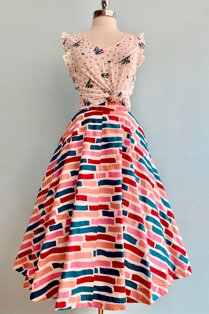 Painted Stripe Sandy Skirt by Emily and Fin