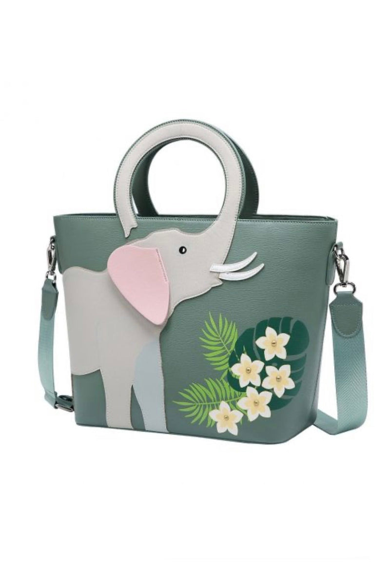 Elephant Cut-Out Handle Tote Bag by Vendula London