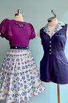 Blue Floral Eyelet Collins Wrap Skirt