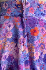 Purple and Orange Floral Circle Skirt by Heart of Haute