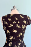 Black and Yellow Floral One Shoulder Dress