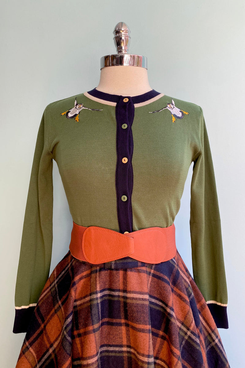 Green Puffin Vera Cardigan by Palava