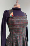 Green Plaid Peebles Pinafore Dress by Hell Bunny
