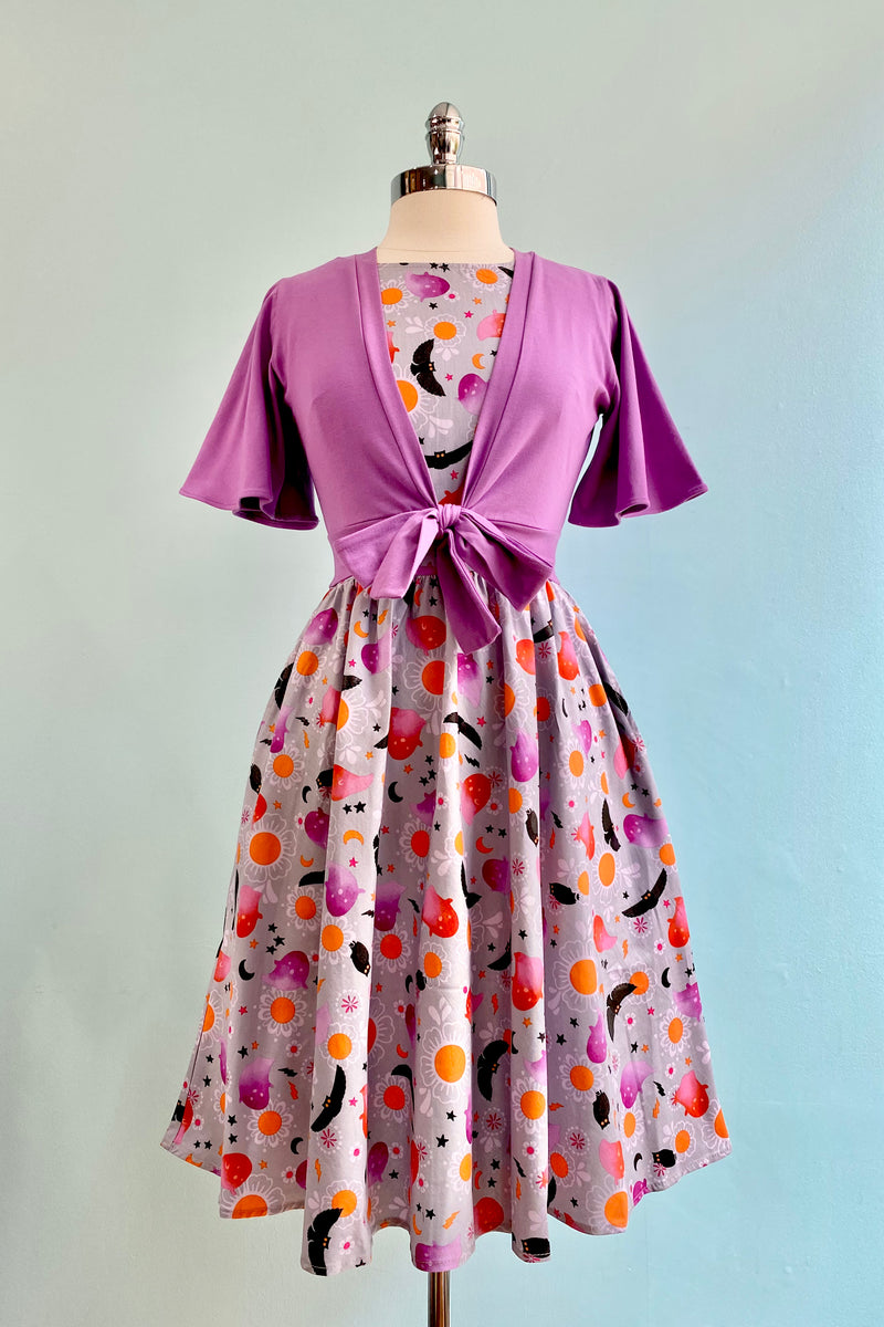 Colorful Ghosts and Owls Vintage Dress by Retrolicious