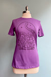 Mystical Serpent and Crystals T-Shirt in Purple by Rocketship Dreams
