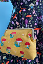 Yellow Mushroom Kisslock Bag