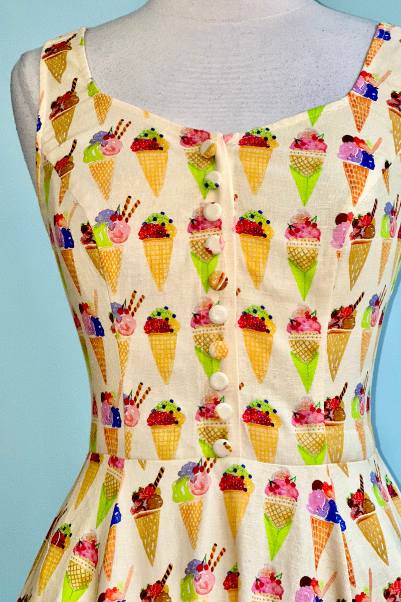 Ice cream print dress womens deals