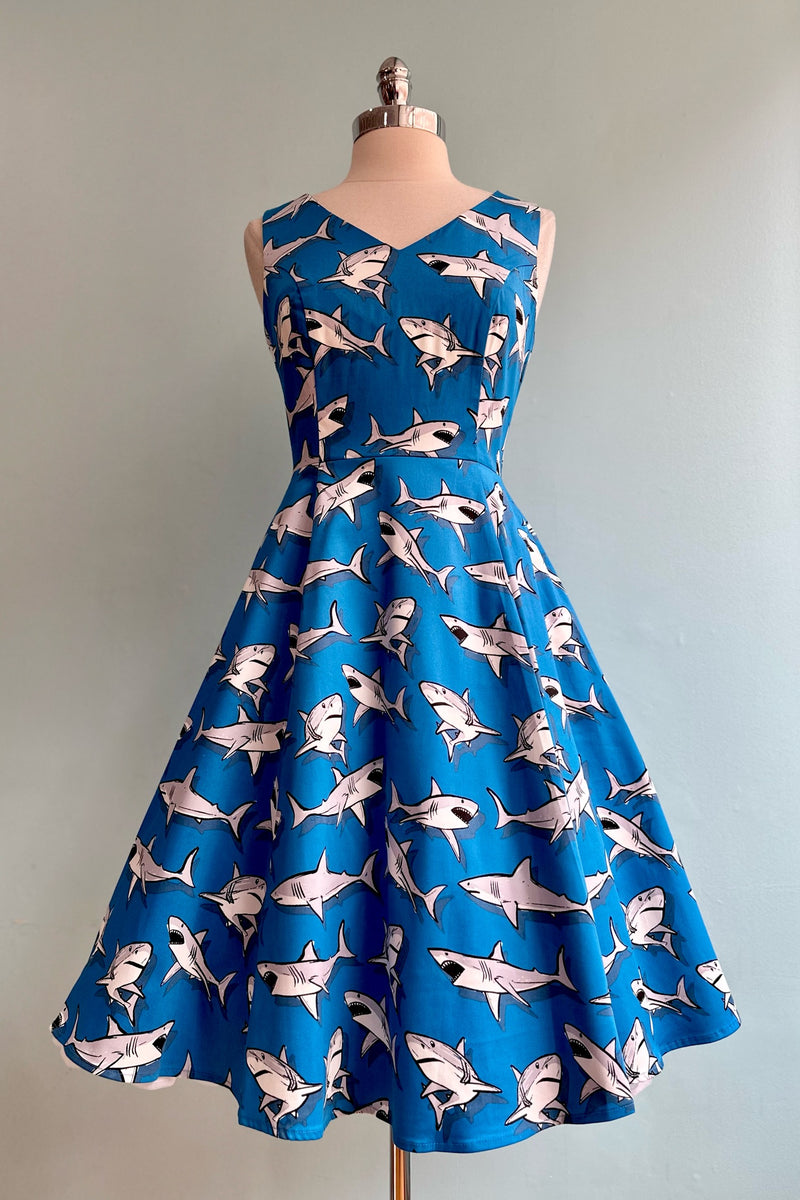 Sharks V-Neck Dress by Eva Rose Modern Millie Sharks V-Neck Dress by Eva Rose Modern Millie