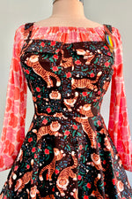 Tiger Flower Field Fold-Over Dress by Eva Rose
