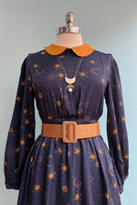 Navy Celestial Peter Pan Collar Dress by Tulip B.