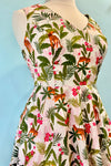Leopard and Palm V-Neck Dress by Eva Rose