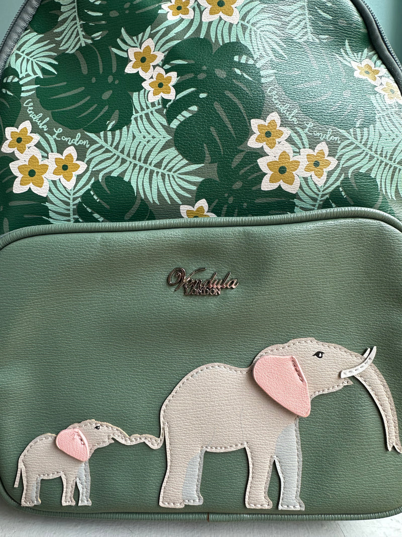 Elephant Motif Backpack Bag by Vendula London Modern Millie