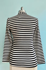 Spooks and Stripes Top in Black and White by Banned