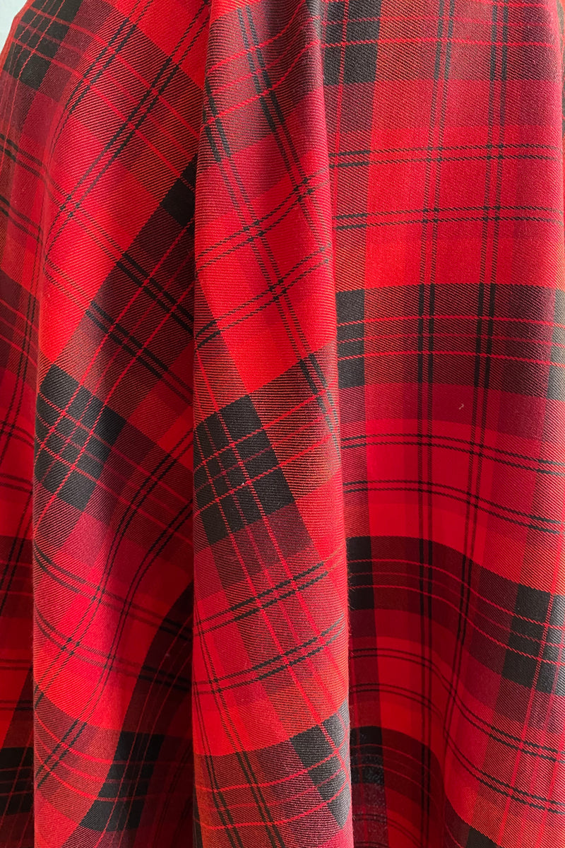 Joyfolie red sales plaid perri skirt