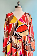 Final Sale Abstract Leaf Print Dress by Molly Bracken