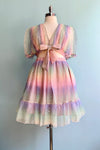 Rainbow Tulle and Flower Sequin Skirt