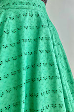 Green Eyelet Angelina Skirt by Timeless London