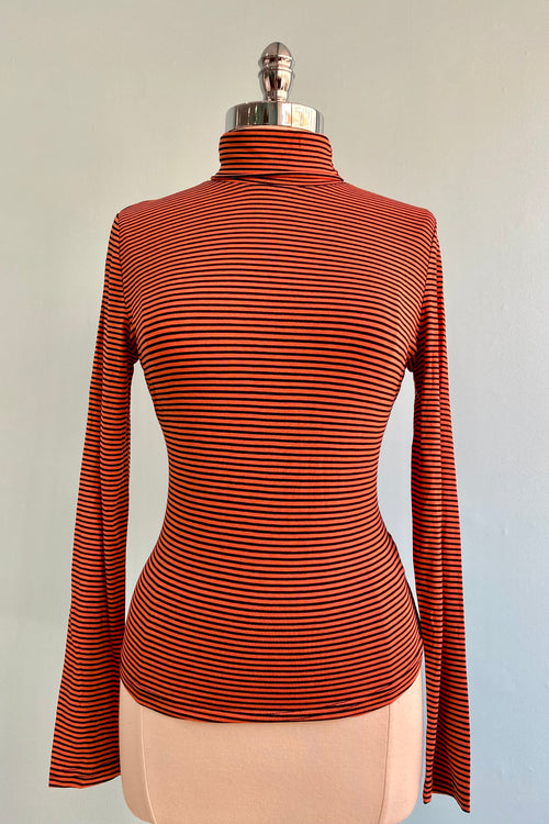 Trick or Treat Orange and Black Striped Top by Banned