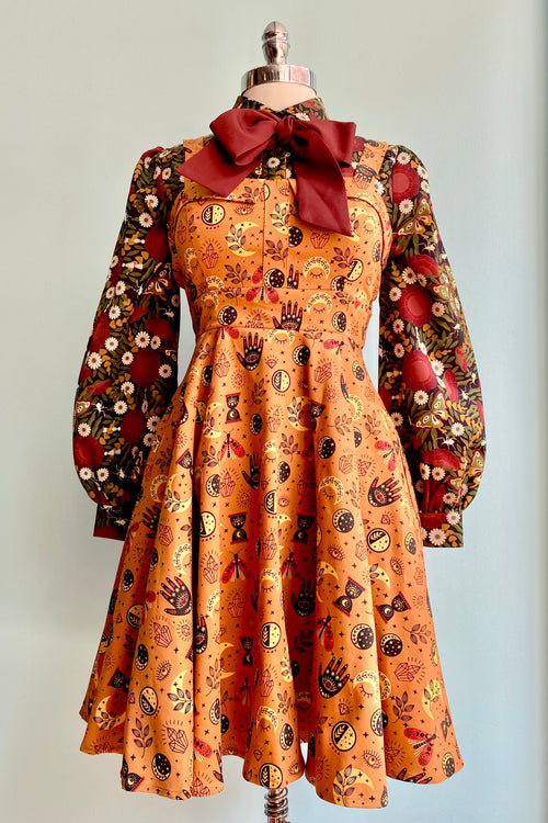 Bronze Mystical Fold-Over Dress by Eva Rose