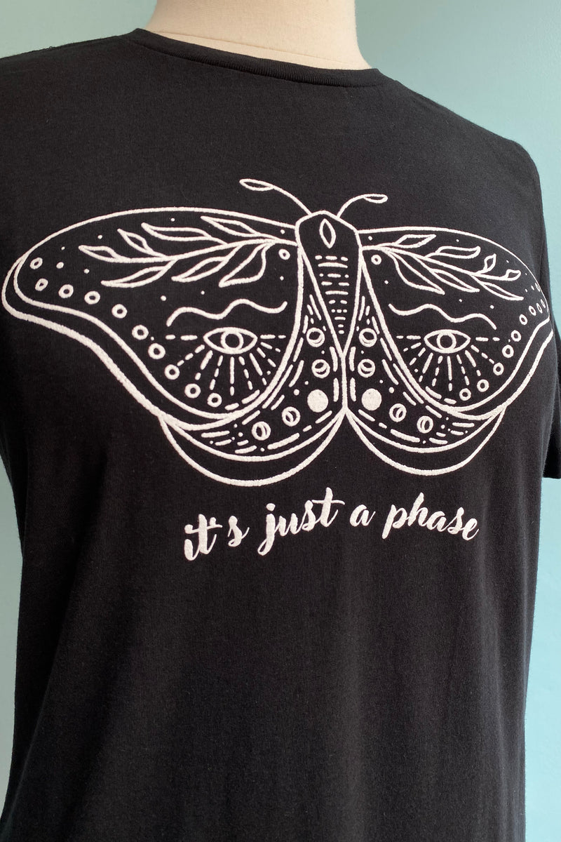 It's Just a Phase T-Shirt in Black by Rocketship Dreams