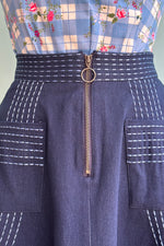 Denim Blue Patch Pocket Skirt