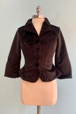 Stacey-Lou Black Velvet Blazer By Miss Candyfloss