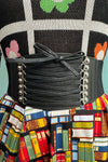 Corset Belt in Black & Silver