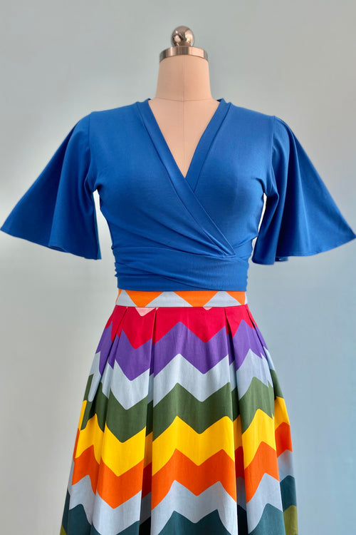 Royal Blue Flutter Sweet Sweater by Heart of Haute