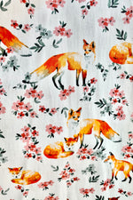 Fox and Floral V-Neck Dress by Eva Rose