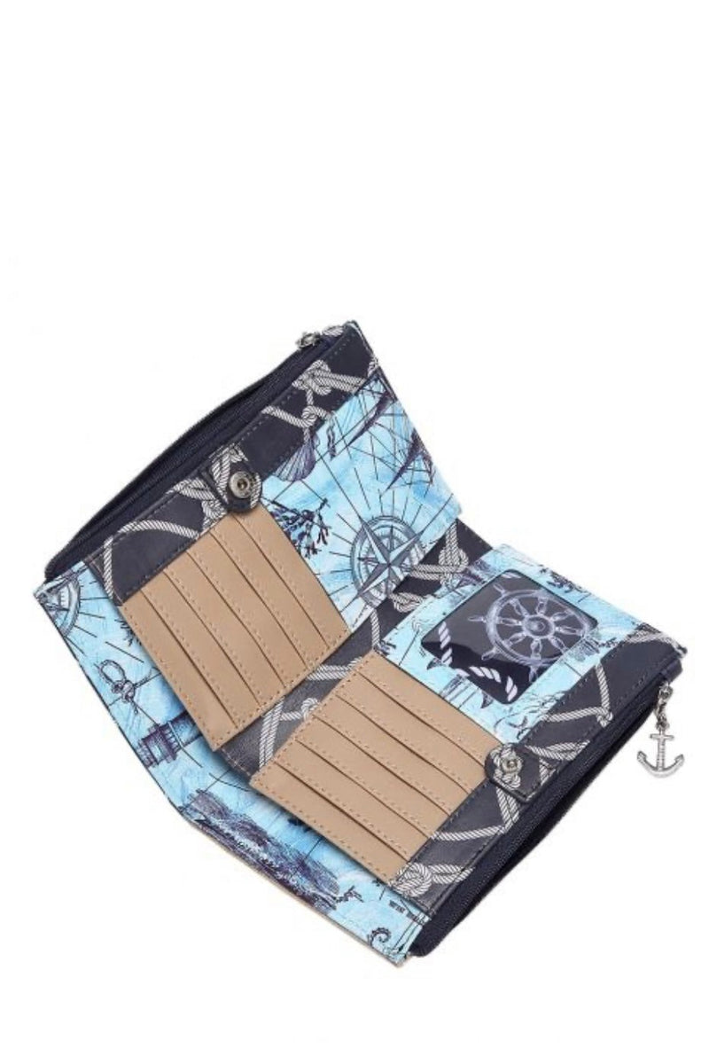 English Coast Scrapbook Soft Foldover Wallet by Vendula
