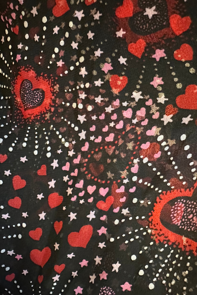 Final Sale Perry Black Heart Mini Dress by Hell Bunny