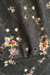 Black Floral Eyelet Flutter Sweet Sweater by Heart of Haute