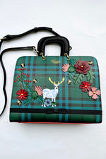 Highland Fling Cut-Out Handle Tote Bag by Vendula London