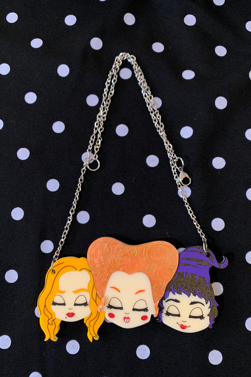 Sanderson Sisters of Hocus Pocus Necklace by Daisy Jean Florals