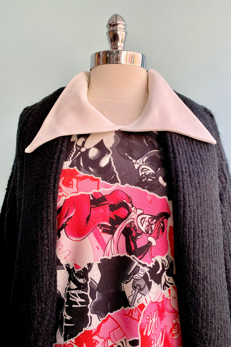 Black Chunky Knit Long Cardigan Sweater