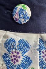 Blue Floral Eyelet Collins Wrap Skirt