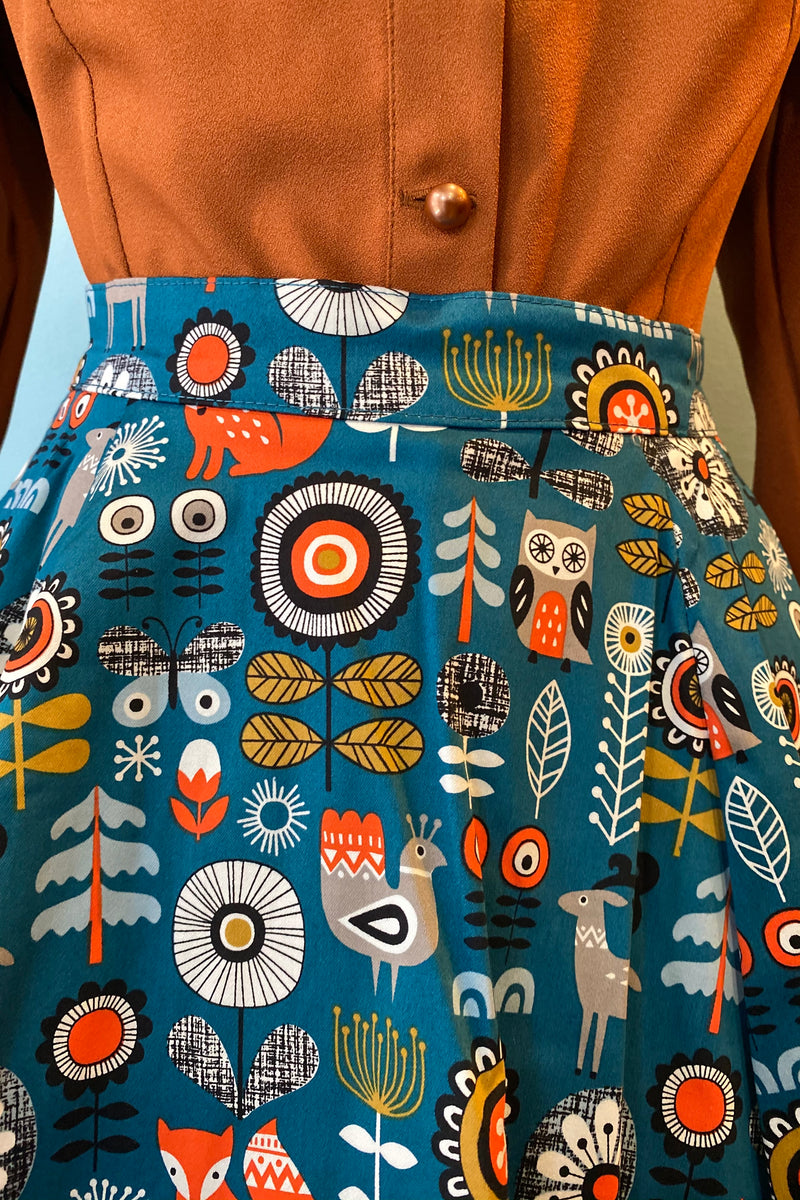Woodland Fox Full Skirt by Eva Rose