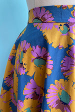 Mustard Large Floral Full Skirt by Tulip B.