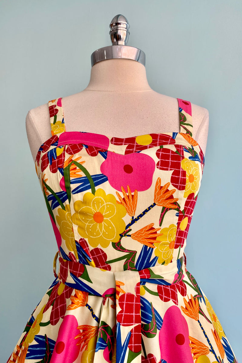 Retro Floral Lori Dress by Miss Lulo