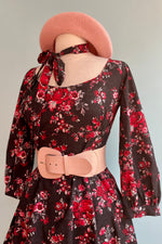 Romance Black Floral Jenni Dress by Heart of Haute