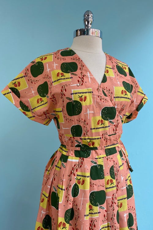 Final Sale Pink Apples Esme Wrap Dress by Palava
